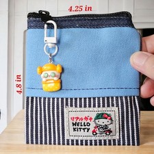 Super Cute SMALL Hello Kitty Storage / Makeup Bag, Canvas, With Charm, Zipper