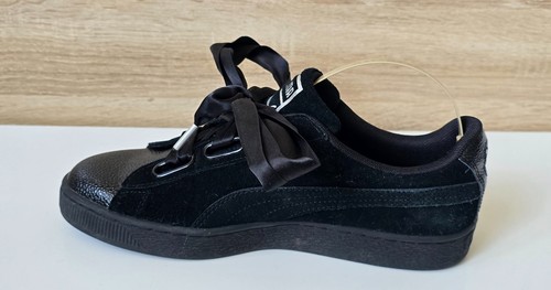 Zapatillas de cuero PUMA Woman Suede Heart Bubble negras talla 6,5 = 40 - Imagen 8 de 9