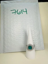 NWT Bomb Party Sz8 BP Ring Brilliant Green Fashion Jewelry RBP Rhodium Pl