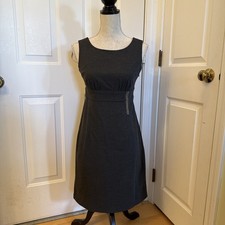 BEST BASIC Gap Gray Viscose Stretch Blend Sheath Dress Size 4 Original Price $45