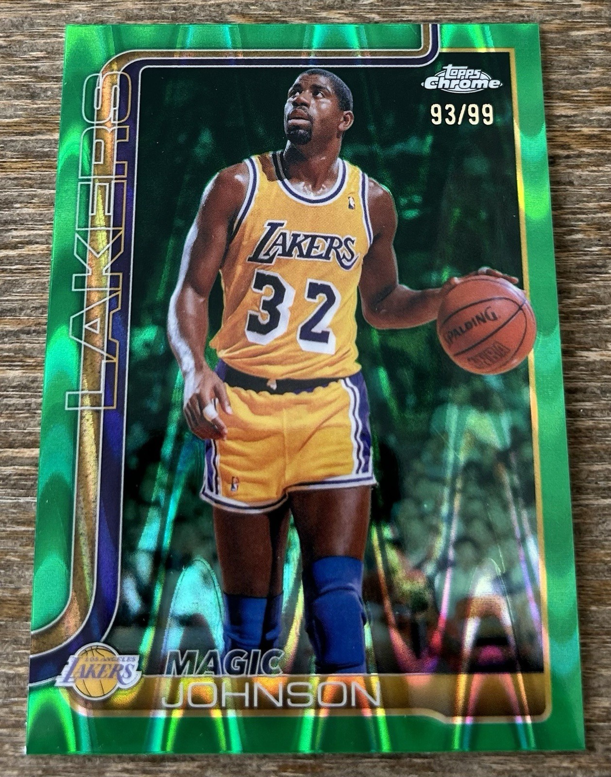 2025-26 Topps Chrome Update - Magic Johnson #149 Green RayWave Refractor /99