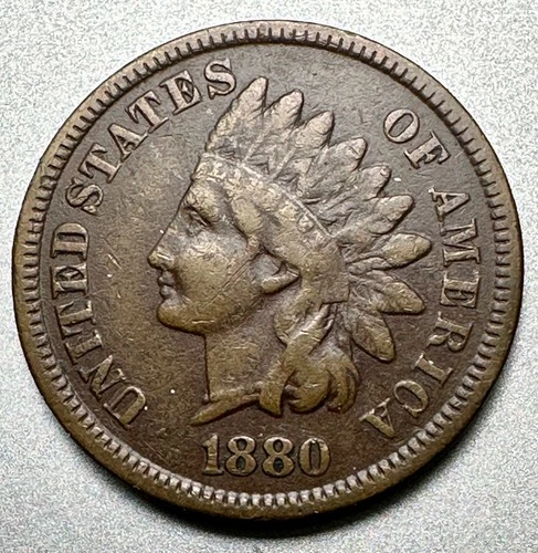 1880   INDIAN CENT   VF/XF   BETTER DATE  #1139