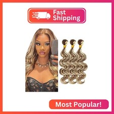 330g Highlight P4613 Human Hair Bundles Blonde Body Wave 3 Bundles 12 12 12 inch