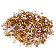 SS16/1440Pcs Glass Diamante Rhinestone, Man Made Gems, Gold Yellow