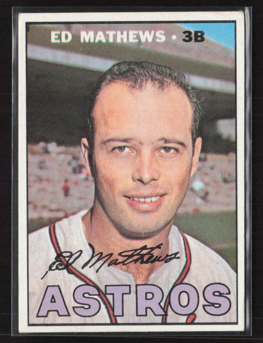 1967 Topps #166 Ed Mathews - VG/EX Set Break!