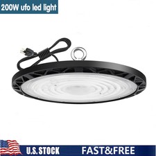 200W UFO Led High Bay Light Commercial Industrial Warehouse Gym Shop Light 6000K