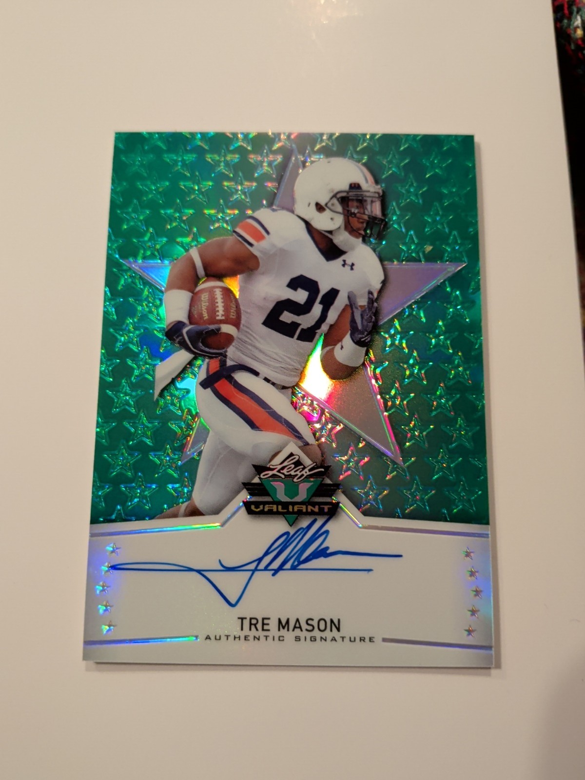Tre Mason Leaf Valiant #BATM1 Autograph-Green