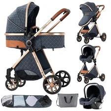 New born 3in1 Baby Stroller Lightweight Traveling Multifunctional Aluminum Frame