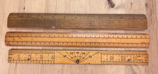 Lot of 3 Vintage Wood Rulers 12 Inch, Seneca and Others