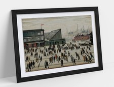 L.S. LOWRY, GOING TO THE MATCH- FRAMED WALL ARTWORK PICTURE POSTER PRINT