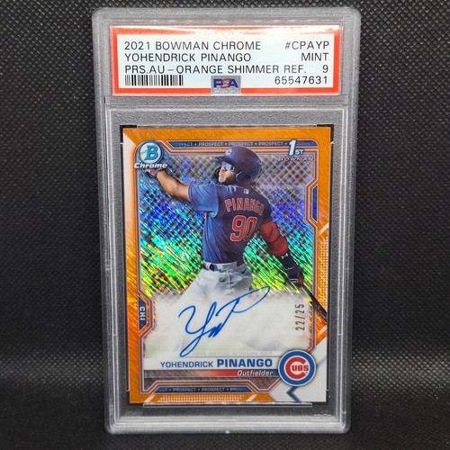 2021 Bowman Chrome Orange Shimmer Refractor Auto #/25 PSA 9 1st Blue Jays