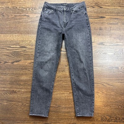 Mavi Gold High Rise Tapered Jeans Womens Size 31/29 Washed Black Denim