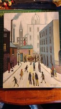 L S Lowry Reproduction Genuine Painting Industrial Scene Manchester Liverpool