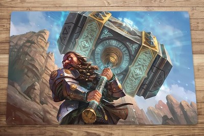Colossus Hammer Trading Card Game MTG Playmat TCG CCG Mat Free Bag