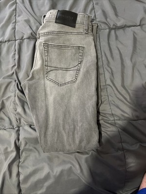 Hollister Epic Flex Super Skinny Jeans Mens 30x30 Gray Cotton Stretch Distressed
