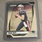2024 Drake Maye Panini Prizm Base Rookie stack of 6 cards.