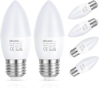 Led Lampe E27 5W Kaltweiß 5000K Kerzenform Flimmerfrei Vollspektrum 6Er Set