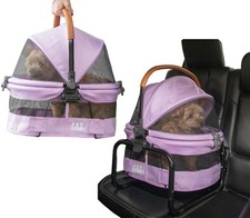 Pet Gear No-Zip View 360 Ultra Lite Pet Carrier Car Seat 15" Bright Lilac