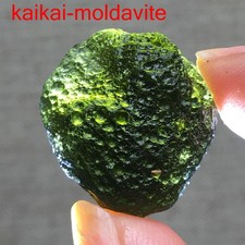 Cristal de moldavite brut véritable 34 ct Moldavite de République tchèque certificat PIC