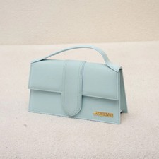 Jacquemus Le Bambino Light Blue Leather Shoulder Crossbody Bag Small