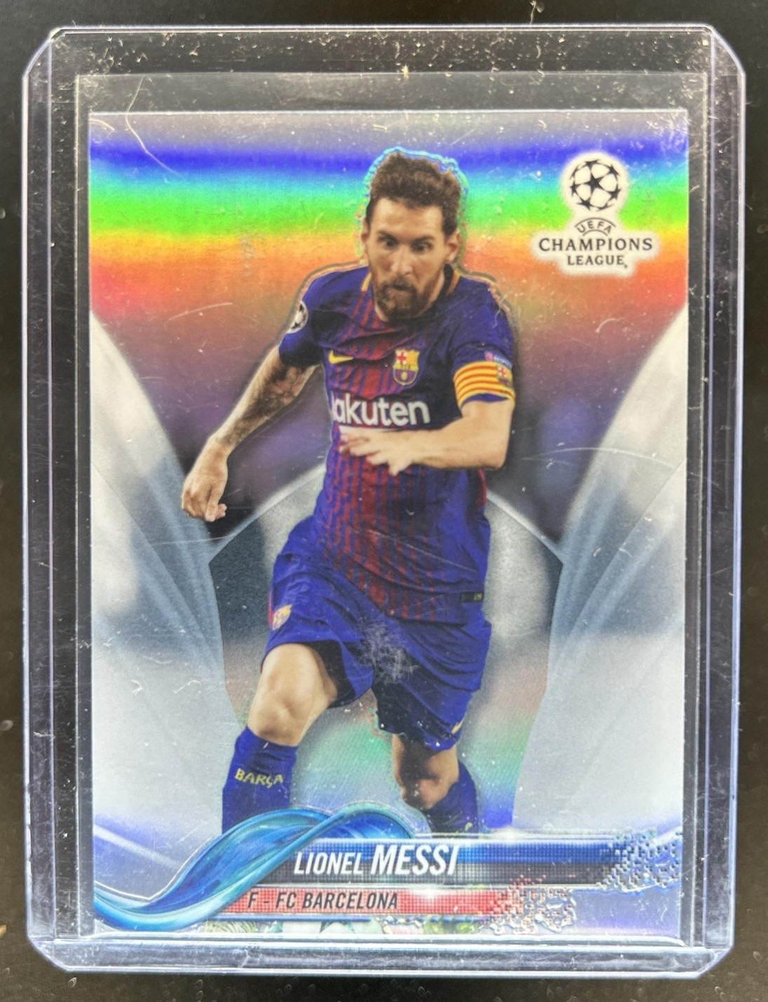 2017 Topps Chrome UEFA Lionel Messi Refractor #1 Barcelona