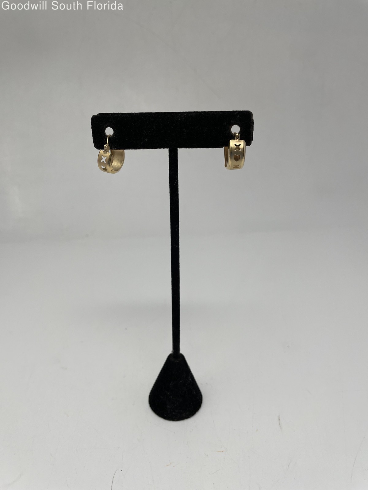 Gold 14K Earrings Women's (Stamped 14K - Tested 14.06KT) Weight 1.4g