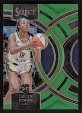2024 Panini Select WNBA #181 Jaelyn Brown Neon Green Prizms #/75 RC