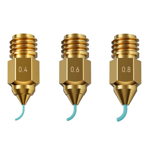 Creality official Ender-5 Max Brass Nozzle,0.4mm*4,0.6mm*2,0.8mm*2 - Afbeelding 2 van 4