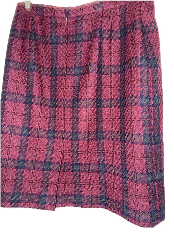 Falda de lana forrada a cuadros para mujer, talla 14, coleccionables JH Foto 4 de 4