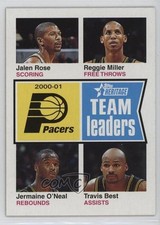 2001 Heritage Team Leaders Jalen Rose Reggie Miller Jermaine O'Neal #91 HOF gp1