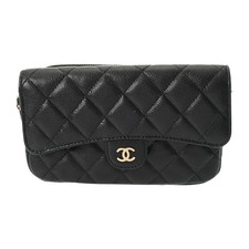 Chanel Matelasse Flap Phone Case Black AP2096 Soft Shoulder Bag r0 0904