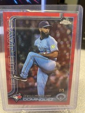 2025 Topps Chrome Update Series - Seranthony Dominguez #USC100 Red Wave /5