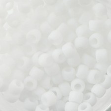 8/0 TOHO ROUND Opaque Frosted White Seed Bead 8g 