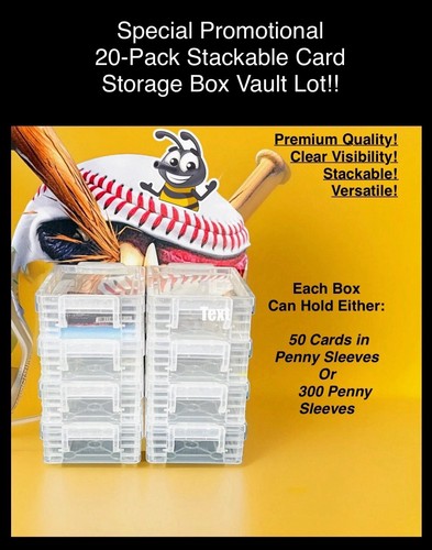 (20) Trading Card Storage Vault Boxes - For Cards In "Penny Sleeves"🔥Stackable! - Picture 4 of 8