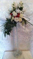 TABLE CENTERPIECE FOR WEDDINGS/BANQUETS/ETC.- IVORY/WHITE/APPLES/STONES
