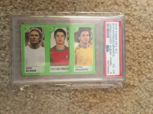 2006 Panini Candy World Cup Cristiano Ronaldo Beckham Ibrahimovic PSA 4