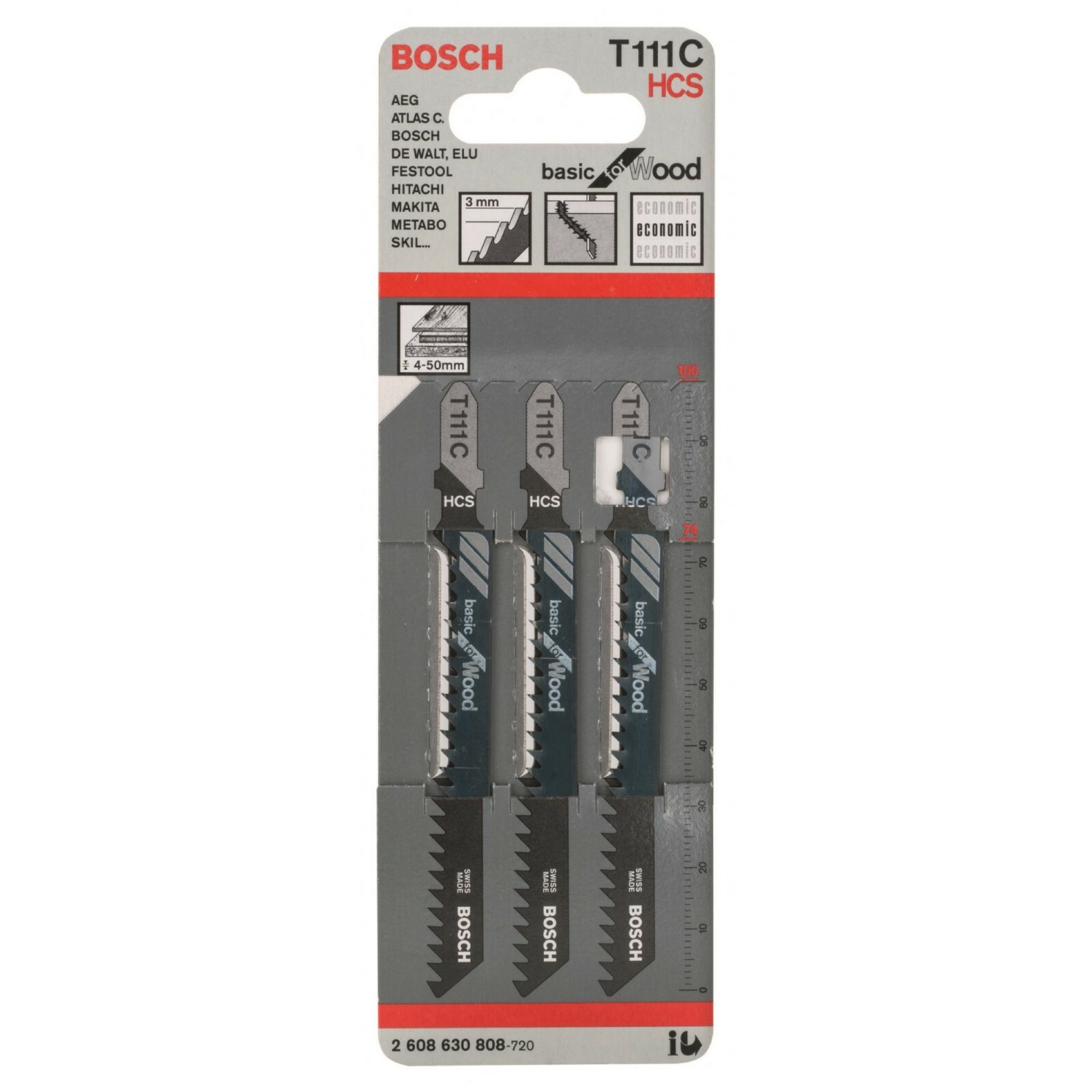 Bosch T111C Jigsaw Blades Pack of 3 2608630808 For Wood eBay