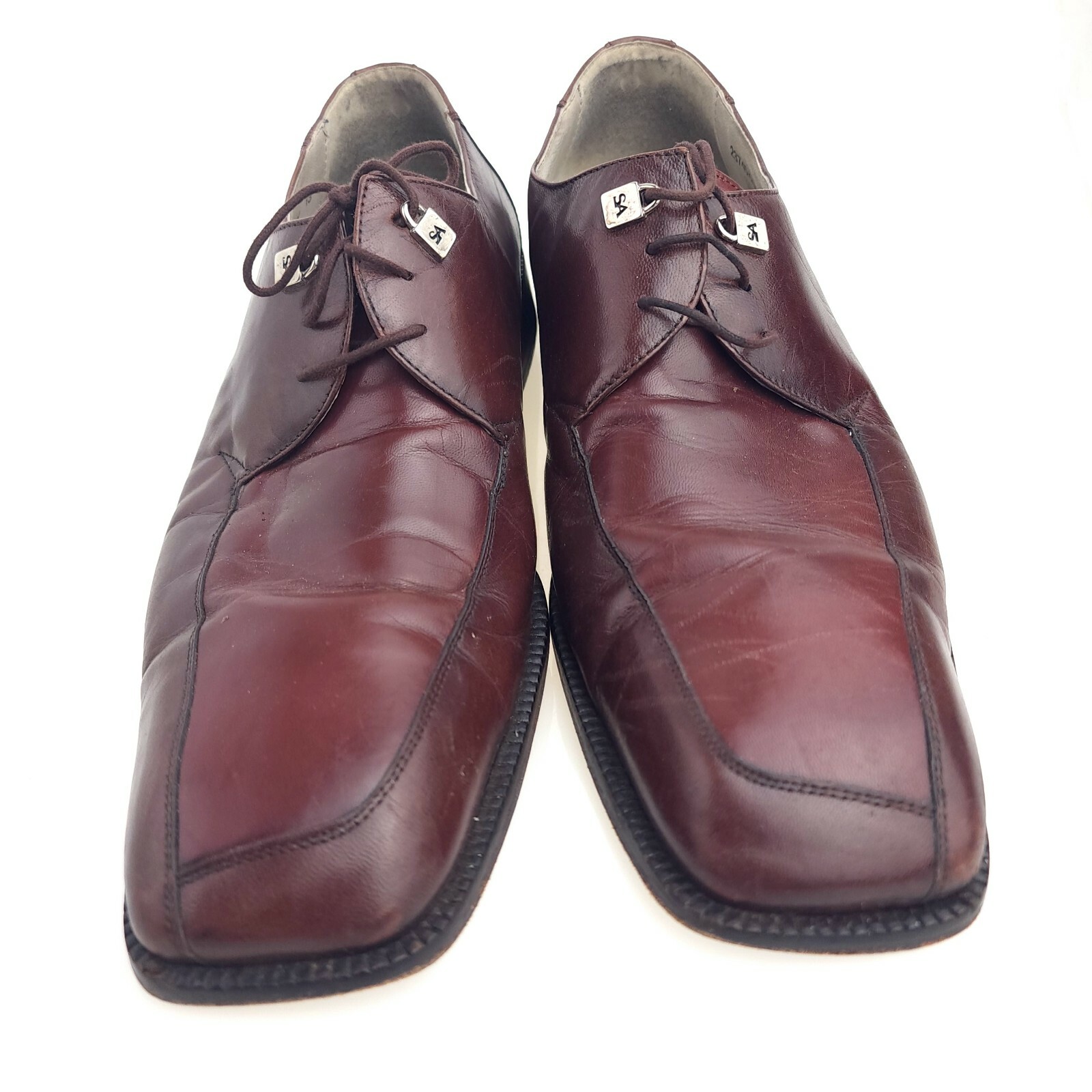 SAOLA Scarpe da sera Stacy Adams in pelle marrone da uomo fatte a mano in Spagna venditore USA