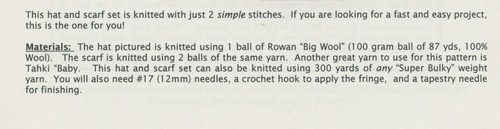 Keep It Simple Knitting Pattern KS118 Knitted Hat & Scarf Set - Quick & Easy - Picture 2 of 2