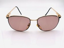 Vintage Elan 9119 Black Metal Gold Oval Sunglasses Korea FRAMES ONLY