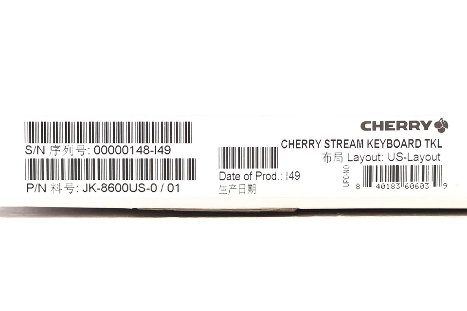 Cherry JK-8600 USB Wired TKL Keyboard P/N: JK-8600US-0/01 Brand New - Image 4 of 4
