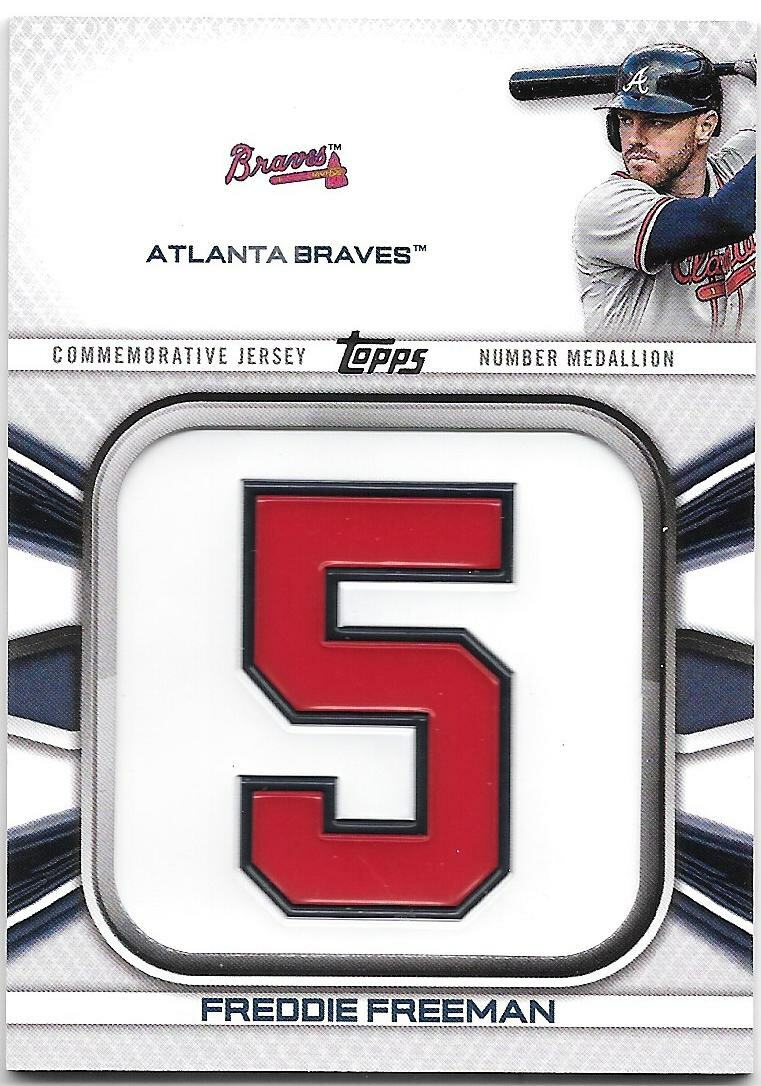 2022 Topps Series 1 FREDDIE FREEMAN Player Jersey Number Medallion