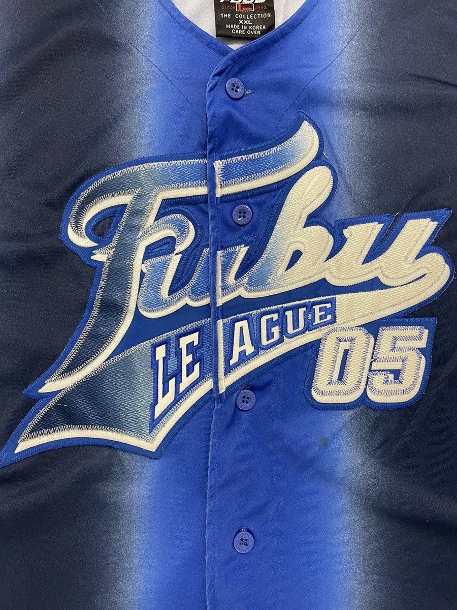 Vintage FUBU Jersey Men 2XL Blue League 05 Button Up