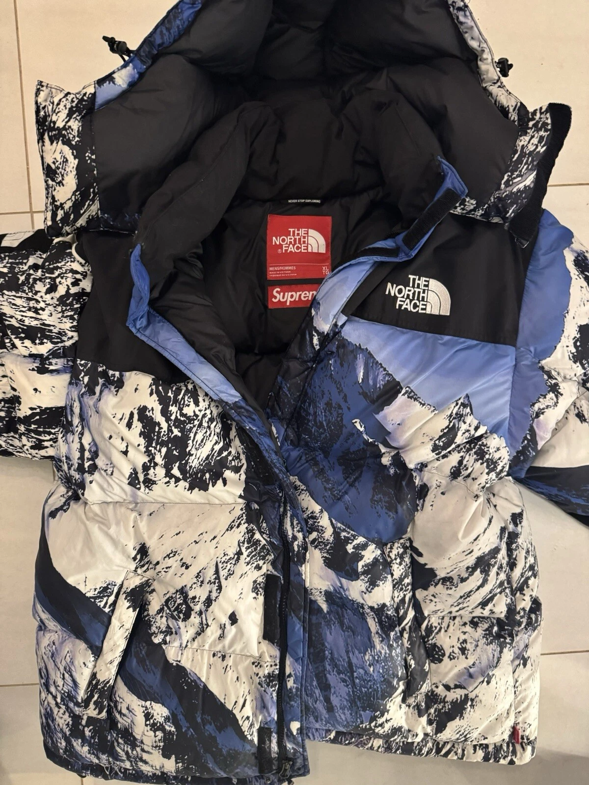 Doudoune Supreme x The North Face TNF Mountain Baltoro taille XL