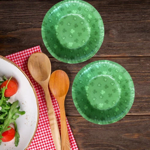 Paper Snack Bowls 10pk St Patrick's Day Shamrock Irish Party Reusable Tableware - Image 4 of 4