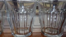 4 PALAKS Picardie glasses 10 ounce paneled glasses made in Turkey 4 clear gla