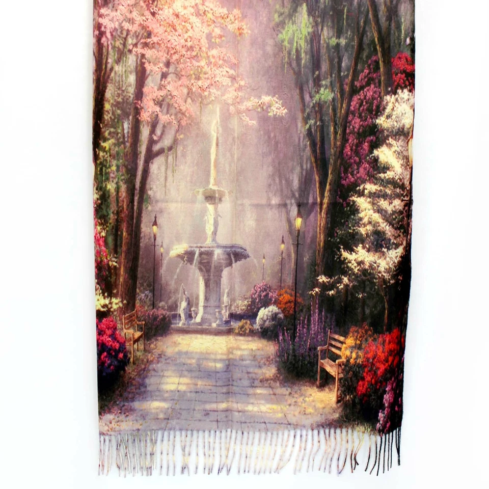 The Magic Scarf Company Rosa Jardín Estampado Cálido Suave Bufanda Otoño Invierno Foto 4 de 4