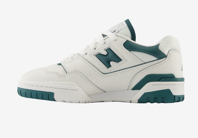 Women's New Balance 550 White Spruce Green ALL SIZES