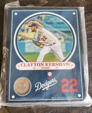 Clayton Kershaw Plaque w/Dodger Stadium Dirt Los Angeles Dodgers MLB