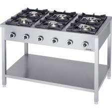 Cucina Professionale a Gas 6 Fuochi Kw 36,5 cm 120x70x90